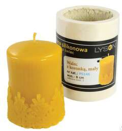 Forma silikonowa WALEC Z KORONKĄ MAŁY 8 cm Forma silikonowa WALEC Z KORONKĄ MAŁY 8 cm