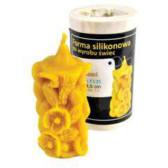 Forma silikonowa - ŚWIECA PROSTA Z MAKAMI 9,5 cm Forma silikonowa - ŚWIECA PROSTA Z MAKAMI 9,5 cm