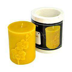 Forma silikonowa - WALEC Z ORCHIDEĄ MAŁY 9 cm Forma silikonowa - WALEC Z ORCHIDEĄ MAŁY 9 cm