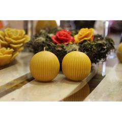 Świeca z wosku - KULA PRĄŻKI ŚREDNIA Świeca z wosku - KULA PRĄŻKI ŚREDNIA