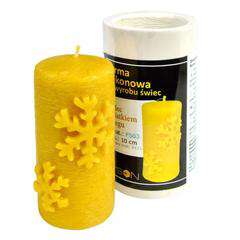 Świeca woskowa - WALEC Z PŁATKIEM ŚNIEGU Świeca woskowa - WALEC Z PŁATKIEM ŚNIEGU