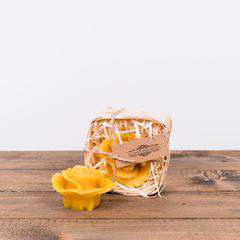 Pakiet - Świeca woskowa róża naturalna 1szt. łubianka pojedyncza Pakiet - Świeca woskowa róża naturalna 1szt. łubianka pojedyncza