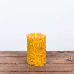 Świeca z wosku - WALEC ZE SŁONECZNIKIEM Świeca z wosku - WALEC ZE SŁONECZNIKIEM