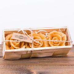 Pakiet świec - RÓŻA 3 szt. w łubiance Pakiet świec - RÓŻA 3 szt. w łubiance