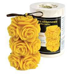 Świeca woskowa - przekwitła róża Świeca woskowa - przekwitła róża