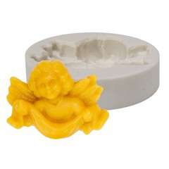 Forma silikonowa Aniołek z szarfą zawieszka 1cm Forma silikonowa Aniołek z szarfą zawieszka 1cm