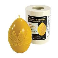 Forma silikonowa - Jajko z koronką duże - wysokość 10,5cm Forma silikonowa - Jajko z koronką duże - wysokość 10,5cm