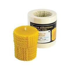 Forma silikonowa - Walec ze splotem - wysokość 7cm Forma silikonowa - Walec ze splotem - wysokość 7cm