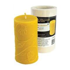 Forma silikonowa Walec z kwiatami wysokość 14,5cm Forma silikonowa Walec z kwiatami wysokość 14,5cm