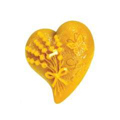 Forma silikonowa SERCE Z BUKIETEM LAWENDY 3cm Forma silikonowa SERCE Z BUKIETEM LAWENDY 3cm