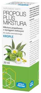 Propolis Plus Mikstura z ziołami krople 20ml Propolis Plus Mikstura z ziołami krople 20ml
