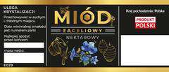Etykiety na miód faceliowy nektarowy czarne opakowanie 100 szt Etykiety na miód faceliowy nektarowy czarne opakowanie 100 szt
