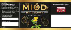 Etykiety na miód mniszkowy nektarowy czarne opakowanie 100 szt Etykiety na miód mniszkowy nektarowy czarne opakowanie 100 szt