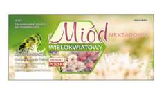 Etykiety na miód nektarowy wielokwiatowy 100 szt Etykiety na miód nektarowy wielokwiatowy 100 szt