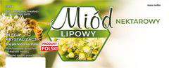 Etykiety duże na miód lipowy 100szt Etykiety duże na miód lipowy 100szt