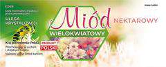 Etykiety na miód wielokwiatowy duża 100szt Etykiety na miód wielokwiatowy duża 100szt