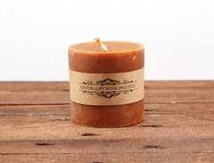 Świeca woskowa walec mały Brąz Świeca woskowa walec mały Brąz