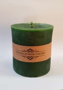 Świeca woskowa walec mały zielony Świeca woskowa walec mały zielony