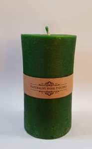 Świeca woskowa Walec Duży zielony Świeca woskowa Walec Duży zielony