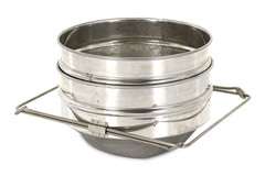 Cedzidło - sito do miodu podwójne nierdzewne wypukłe Cedzidło - sito do miodu podwójne nierdzewne wypukłe