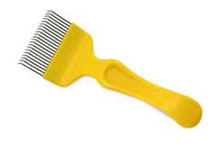 Odsklepiacz widelcowy, rączka plastikowa, żółty wygięty Odsklepiacz widelcowy, rączka plastikowa, żółty wygięty