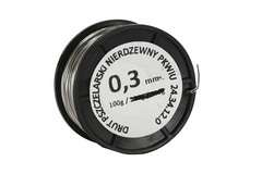 Drut pszczelarski nierdzewny 0,3 mm - 100 g Drut pszczelarski nierdzewny 0,3 mm - 100 g