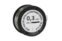 Drut pszczelarski ocynkowany 0,3 mm - 100 g Drut pszczelarski ocynkowany 0,3 mm - 100 g