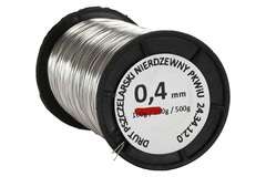 Drut pszczelarski nierdzewny 0,4 mm - 500 g Drut pszczelarski nierdzewny 0,4 mm - 500 g