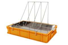 Wanienka do odsklepiania ramek (wysokość 100mm), sito nierdzewne Wanienka do odsklepiania ramek (wysokość 100mm), sito nierdzewne