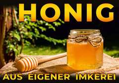 Tablica informacyjna duża niemieckojęzyczna, Słoik z miodem i nabierak Tablica informacyjna duża niemieckojęzyczna, Słoik z miodem i nabierak