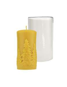 Forma silikonowa- Walec wysoki ze świerkami Forma silikonowa- Walec wysoki ze świerkami