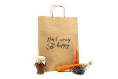 Torba papierowa duża Dont Worry pakiet 10szt Torba papierowa duża Don't Worry pakiet 10szt