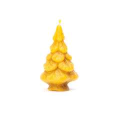 Świeca woskowa choinka mała ze śniegiem Świeca woskowa choinka mała ze śniegiem