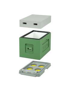 Ul 6-ramkowy z wręgami wielkopolski, malowany na kolor zielony (seledynowy) Ul 6-ramkowy z wręgami wielkopolski, malowany na kolor zielony (seledynowy)