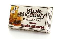 Blok Miodowy Kamiański o smaku orzecha laskowego 100g Blok Miodowy Kamiański o smaku orzecha laskowego 100g