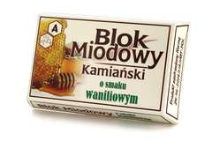 Blok Miodowy Kamiański o smaku waniliowym 100g Blok Miodowy Kamiański o smaku waniliowym 100g
