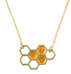 Naszyjnik z zawieszką pszczela komórka GOLD Naszyjnik z zawieszką pszczela komórka GOLD