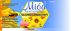Etykiety na miód słonecznikowy - opakowanie 100szt Etykiety na miód słonecznikowy - opakowanie 100szt