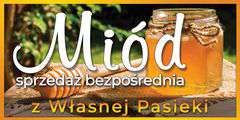 Baner reklamowy Miód z nabierakiem 2x1m Baner reklamowy Miód z nabierakiem 2x1m