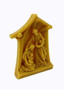 Figurka z naturalnego wosku pszczelego Szopka  18cmx13,5 cm Figurka z naturalnego wosku pszczelego Szopka  18cmx13,5 cm