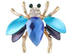 Broszka ozdobna Pszczoła z cyrkoniami niebieska Broszka ozdobna Pszczoła z cyrkoniami niebieska