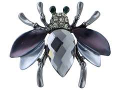 Broszka ozdobna Pszczoła z cyrkoniami grafitowa Broszka ozdobna Pszczoła z cyrkoniami grafitowa