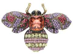 Broszka ozdobna duża z cyrkoniami fiolet Broszka ozdobna duża z cyrkoniami fiolet