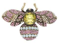 Broszka ozdobna duża z cyrkoniami róż Broszka ozdobna duża z cyrkoniami róż