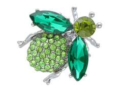 Broszka ozdobna Zielona Pszczoła z cyrkoniami Broszka ozdobna Zielona Pszczoła z cyrkoniami
