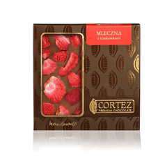 Czekolada mleczna z truskawkami 85g Czekolada mleczna z truskawkami 85g