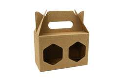 Komplet 10szt. Opakowań z rączką na 2 miody 2x430ml z tektury falistej Komplet 10szt. Opakowań z rączką na 2 miody 2x430ml z tektury falistej