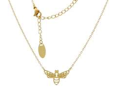 Naszyjnik w kolorze złotym ze stali nierdzewnej z pszczółką małą Naszyjnik w kolorze złotym ze stali nierdzewnej z pszczółką małą