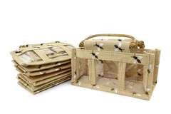 Komplet 5 sztuk Toreb jutowych ze wzorem pszczoły na 3 słoiki 250g Komplet 5 sztuk Toreb jutowych ze wzorem pszczoły na 3 słoiki 250g