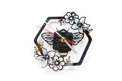 Zegar metalowy mały z pszczołą Zegar metalowy mały z pszczołą